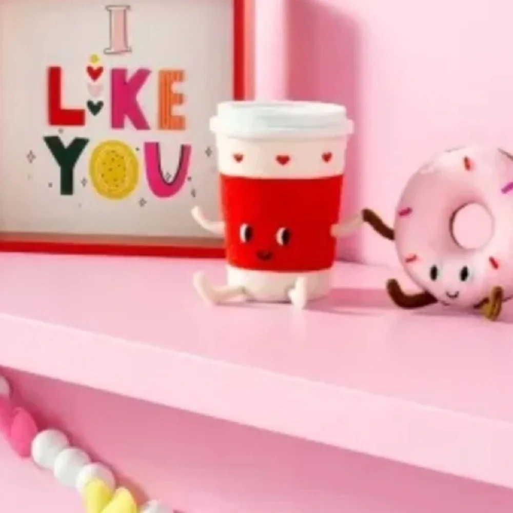 Target Spritz 2024 Valentine's Day Soft Fabric Coffee and Donut Duo NEW